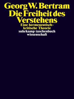 cover image of Die Freiheit des Verstehens